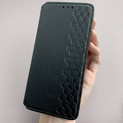 Чохол-книга для Xiaomi Redmi 9C шкіряна книжка з підставкою на телефон сяомі редмі 9с чорна rhm, фото 1