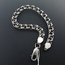 Срібний браслет Бісмарк 19 см для чоловіка, фото 8