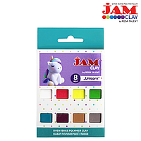 Полимерная глина JAM CLAY в наборе, 8 цветов по 20 г., Unicorn (5059009)