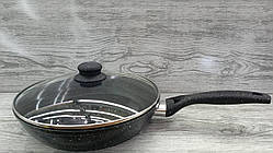 Сковорода Con brio з мармуровим антипригарним покриттям, 14 см.