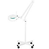 Лампа-лупа підлогова FS-645 з люмінесцентним підсвічуванням на штативі з коліщатками, 30 Вт., фото 2