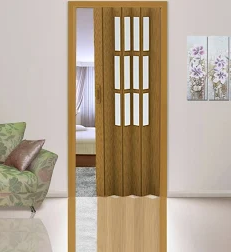 Купить Двери гармошка Клён остеклённые 860х2030х12мм раздвижные ...