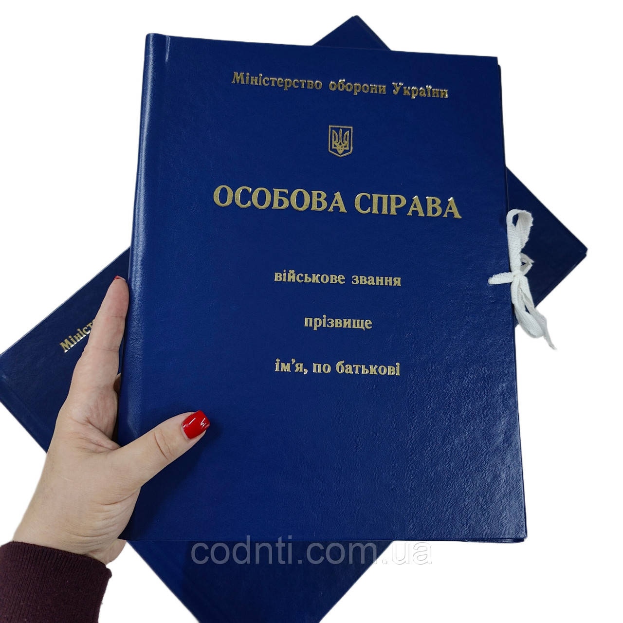 Папка Особова справа Міністерство оборони України (з друком та тисненням) висота корінця 30 мм