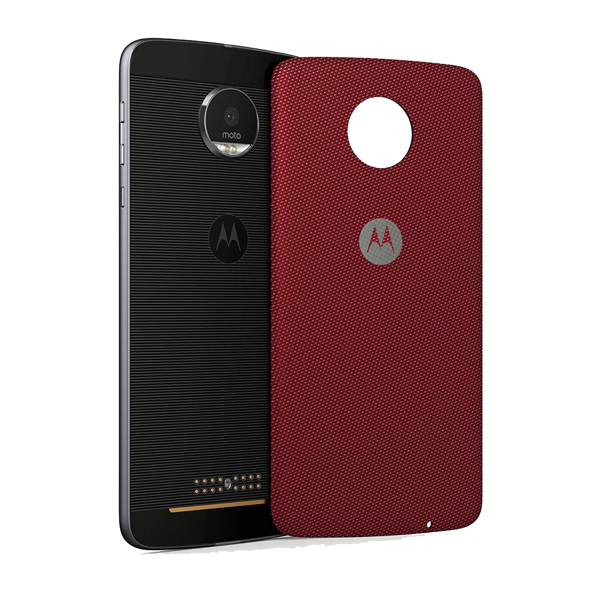Moto mods style shell, накладки для Moto Z nylon, нейлон black, red.