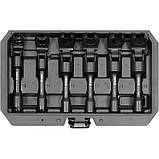 Ключі накидні відкриті на шарнірі до квадрату 3/8" (М 12/14/16/17/18/19 мм) 6 шт. Yato YT-01440, фото 2