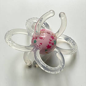 Прорізувач-гризунок для зубів з брязкальцем від 4-х місяців Lindo Li 325 Рожевий