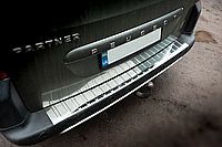 Накладка на задний бампер Carmos V1 для Citroen Berlingo 2008-2018 Накладка на задний порог Ситроен Берлинго