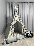 Вігвам для дітей Єнотики Повний комплект, вігвам для хлопчика, дитячий намет, дитячий вігвам, дитяча палатка, дитяча палатка, фото 4