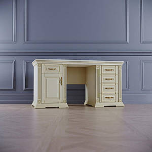 Стіл письмовий Франческа дерев`яний з шухлядами тумбою столи письмові з натурального дерева в кабінет кімнату