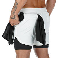 Шорты для тренажерного зала Sport Shorts White 3404 L Белый