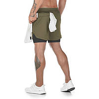 Шорты для тренировок мужские Sport Shorts Khaki 3406 2XL Хаки