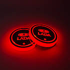 Підсвітка в підсклянник із логотипом LADA з датчиком світла на акумуляторі, фото 3