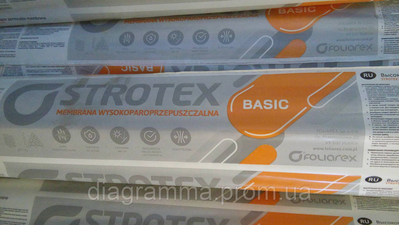 Супердифузійна мембрана Strotex Basic 1300™ (Польща) тільки ОПТ !!!
