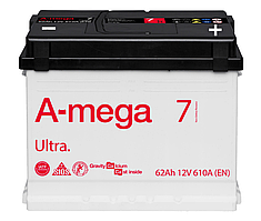 Акумулятор A-Mega Ultra 6СТ- 62 А·год (0) правий плюс