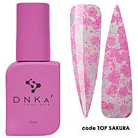 Топ для ногтей без липкого слоя DNKa Top No Wipe Sakura, 12 мл