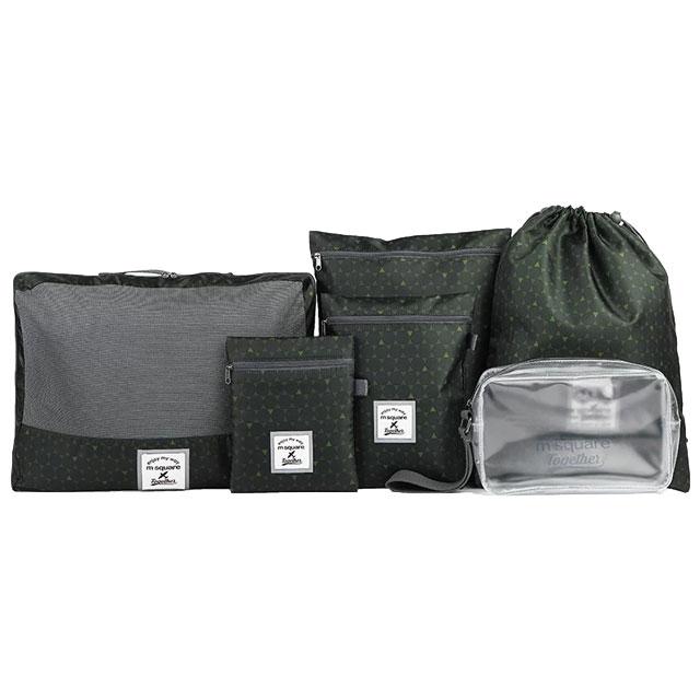 Набір дорожніх сумок у валізу M Square (зелений)