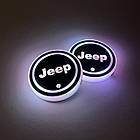 Підсвітка в підсклянник із логотипом JEEP з датчиком світла на акумуляторі, фото 3