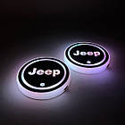 Підсвітка в підсклянник із логотипом JEEP з датчиком світла на акумуляторі, фото 2