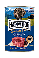 Happy Dog влажный корм для собак с говядиной Sens Pure Rind (Хэппи Дог) 800g