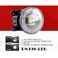 Фары доп.модель Renault/HD/NS/MB/SZ Cars/RN-998L/LED-12V9W+DRL-2W/2в1/эл.проводка (RN-998-LED 2в1)