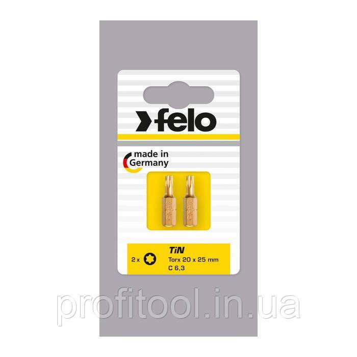 Біта FELO PZ1х25 мм TIN, 1/4", С 6,3, ВОХ (2 шт.) (02101067)