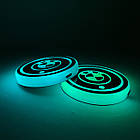 Підсвітка в підсклянник із логотипом BMW з датчиком світла на акумуляторі, фото 3