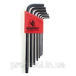 Набор ключей Bondhus шестигранный 7 шт, 1,5/2/2,5/3/4/5/6 мм, сферич. продоль (арт. 10992), фото 1