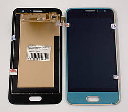 Дисплей для мобільного телефона Samsung J1 2016/J120, золотий, з тачскрином, Incell