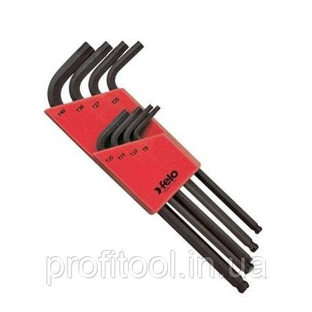 Набір ключів FELO TORX зі сферичною голівкою, 8 шт, T9/T10/T15/T20/T25/T27/T30/T40. (34808000), фото 1
