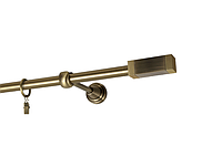 Карниз MStyle металлический для штор однорядный Антик Квадро труба 16 мм 160 см