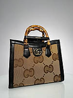 Женская сумка Гуччи коричневая Gucci Diana Black