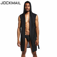 Чоловічий халат під шовк Home Black JM130 M Чорний