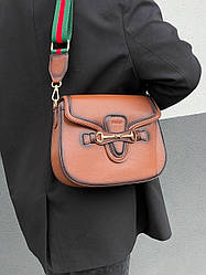 Жіноча сумка Гуччі коричнева Gucci Lady Web Brown