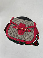 Женская сумка Гуччи красная Gucci Lady Web Red