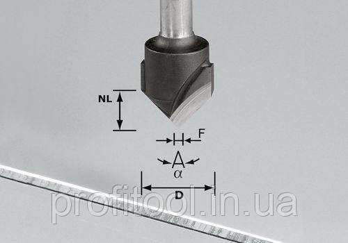 V-образная пазовая фреза HW S8 D18-90°/Alu