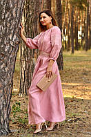 Сказочно красивое платье пудрово-розового оттенка