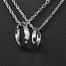 Парні кулони для закоханих з нержавіючої медичної стали кільця "Народження Везіння", фото 2