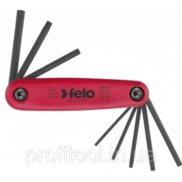 Набір ключів FELO TORX складний 8 шт, T9/T10/T15/T20/T25/T27/T30/T40. (34808800), фото 1