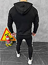 Спортивний костюм чоловічий чорний весняно-осінній з капюшоном Adidas (Адідас), фото 2
