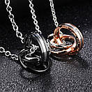 Парні кулони для закоханих з нержавіючої медичної сталі "Благодать", фото 2