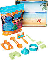 Amazon Basics кинетический песок голубой, Замок с формами 1.36кг 3lbs Moldable Sensory Play Sand with Castle