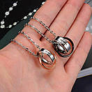 Парні кулони для закоханих з нержавіючої медичної сталі "Час істини", фото 3