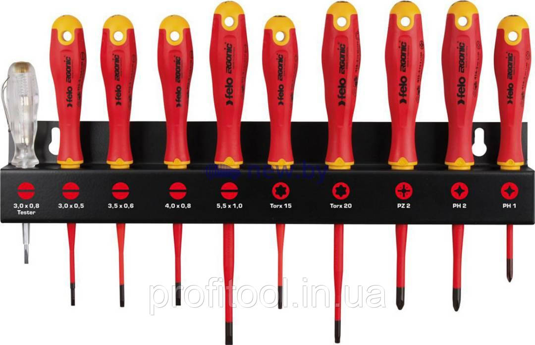 Набір викруток FELO високовольтних ERGONIC VDE E-slim 1000V (41391093), фото 1