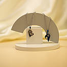 Парні кулони для закоханих з нержавіючої медичної сталі "Розкіш", фото 3