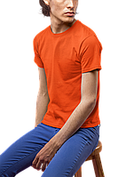 Футболка чоловіча жовтогаряча з турецького трикотажу