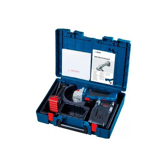 Акумуляторна кутова шліфувальна машина Bosch GWS 180-Li (06019H9025)