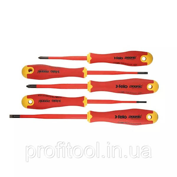 Набір викруток FELO високовольтних ERGONIC VDE E-slim 1000V (41385198), фото 1