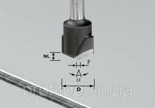 V-образная пазовая фреза HW S8 D18-135°/Alu