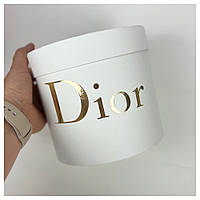 Круглая коробка "Dior gold" d16 h15 см