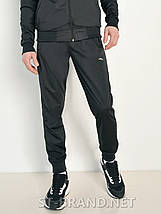 М-2XL. Практичні та зносостійкі чоловічі спортивні штани на манжеті із трикотажу лакости - чорні, фото 2